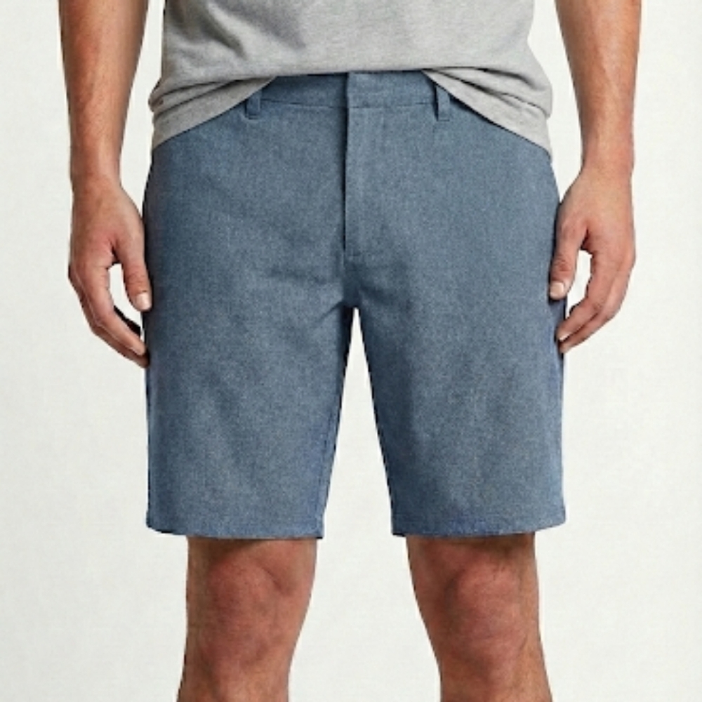 Hurley Mens Phantom Hybrid Shorts Heather Blue Size 32 Coastal Dad Gorpcore Surf
